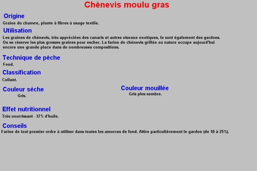 CHENEVIS MOULU GRAS 15