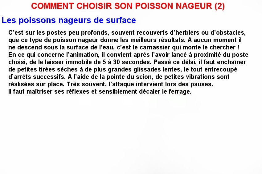 COMMENT CHOISIR SON POISSON NAGEUR (2)