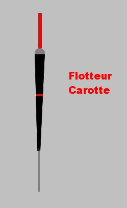 FLOTTEUR FORME CAROTTE