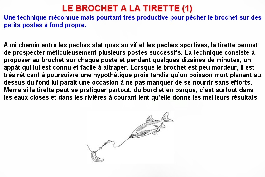 LE BROCHET A LA TIRETTE (1)
