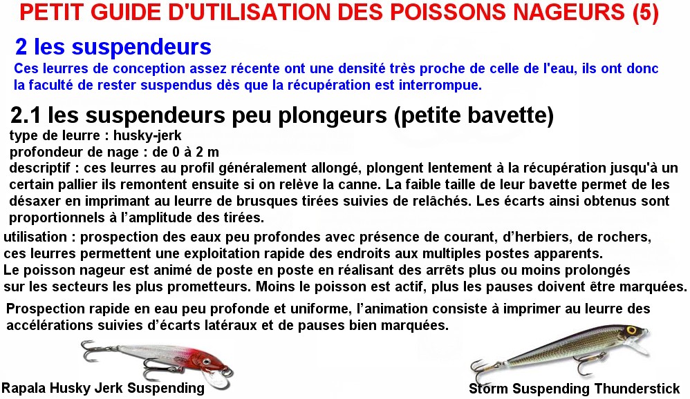 PETIT GUIDE D'UTILISATION DES POISSONS NAGEURS (5)